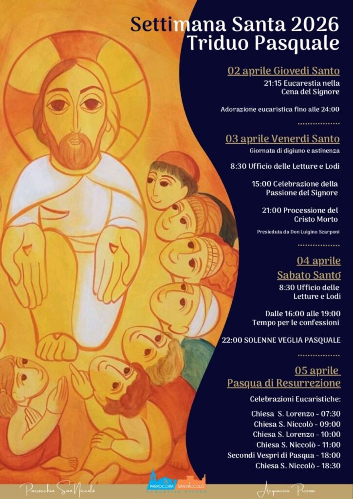 Settimana Santa 2026 Triduo Pasquale Acquaviva Picena