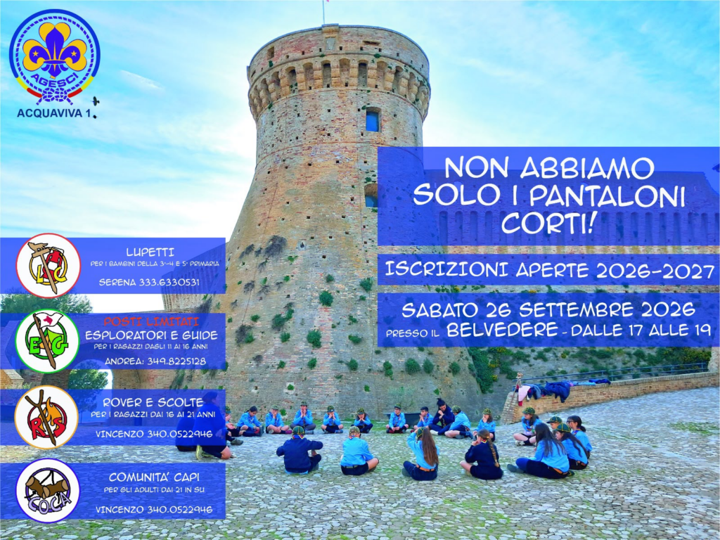 Iscrizione 2026-2027 Agesci Acquaviva 1